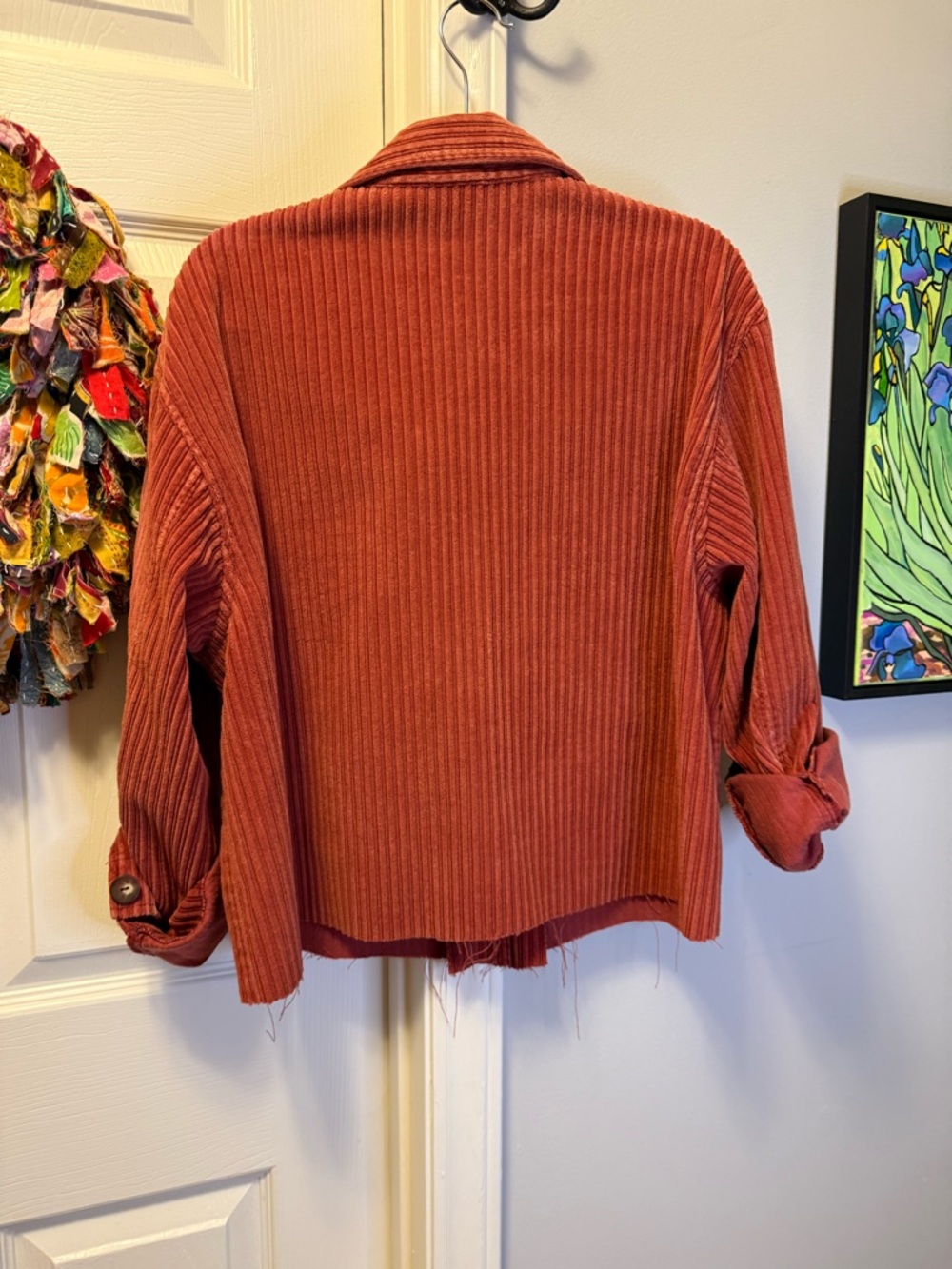 Liz Claiborne Rust Corduroy Button-Front Jacket - Picture 3 of 8